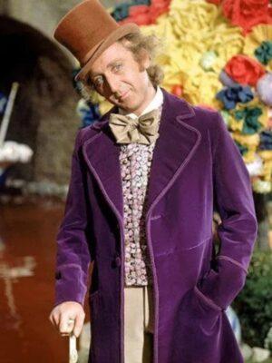 Gene Wilder Chocolate Factory Willy Wonka Purple Coat