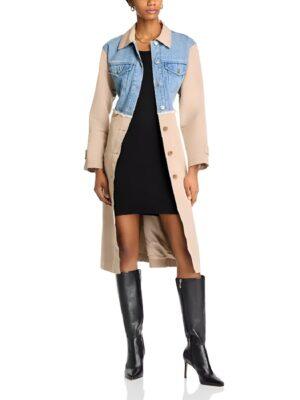 Access Daily 2025 Zuri Hall Denim & Khaki Trench Coat