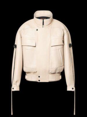 Access Hollywood 2025 Cynthia Erivo Ivory Leather Jacket