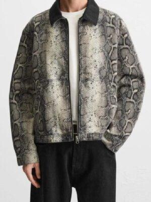 Access Hollywood Scott Evans Snake Skin Print Jacket