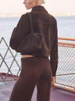 After Midnight 2025 Taylor Tomlinson Brown Suede Jacket