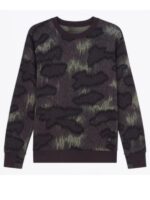 All American S07 Antonio J. Bell Grey Black Camo Print Sweater