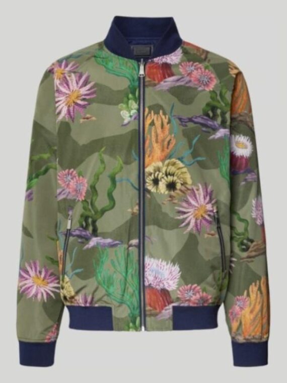 All American S07 Green Printed Bomber Jacket
