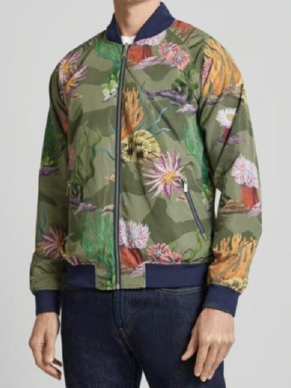 All American S07 Green Printed Bomber Jacket
