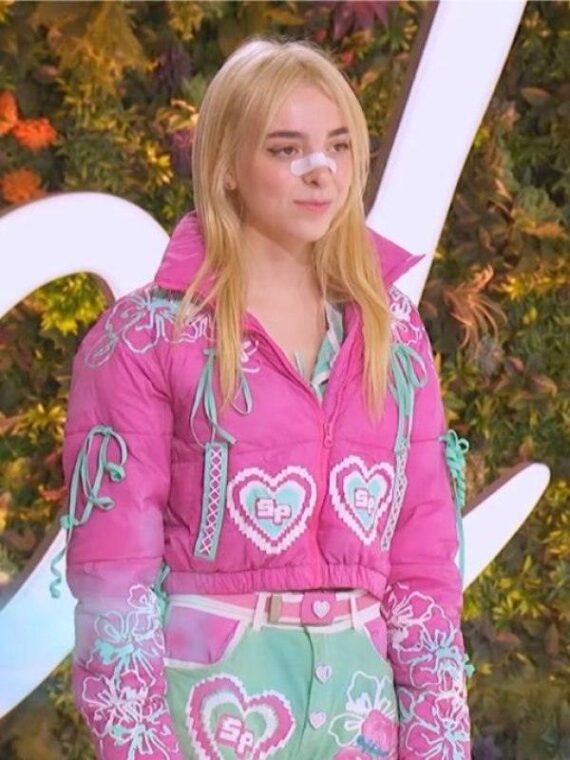 American Idol S23 Sophie Powers Heart Print Jacket