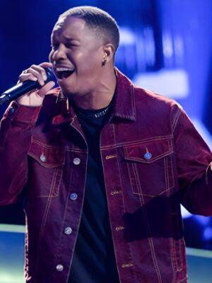 The Voice S27 Antonio Ramsey Red Denim Jacket