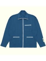 Dope Thief 2025 Brian Tyree Henry Blue Ribbed Cardigan