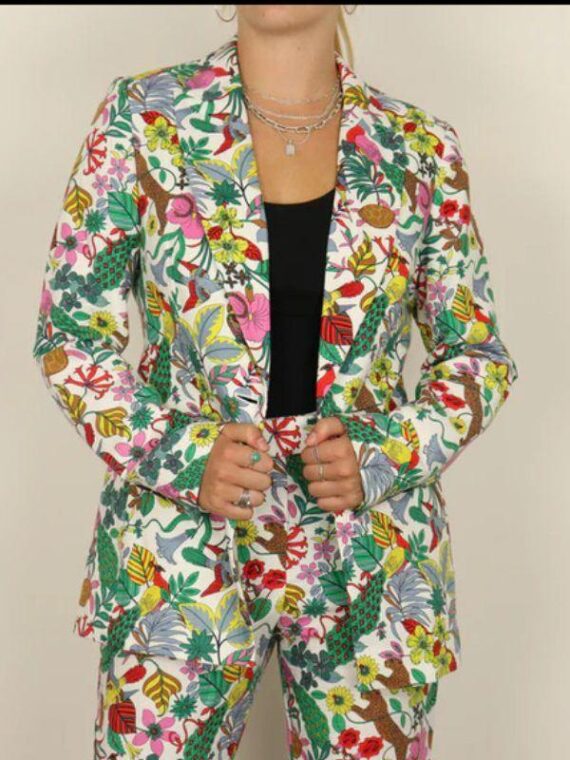 Great British Bake Off S15 Prue Leith Floral Blazer