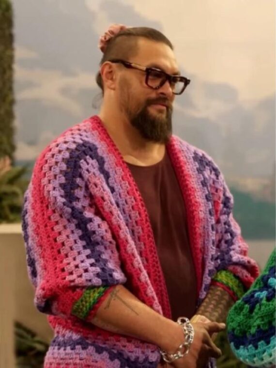 Jason Momoa Crochet Cardigan