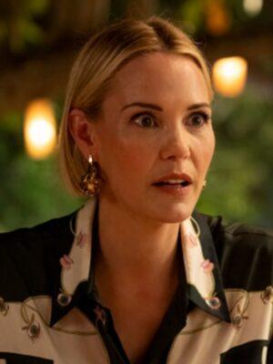 The White Lotus S03 Leslie Bibb Printed Silk-Twill Shirt