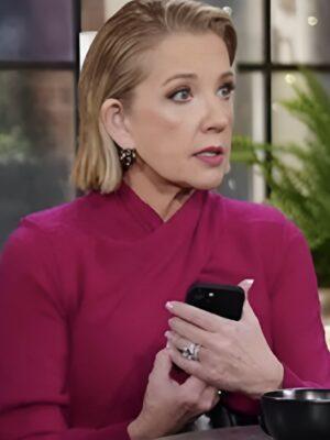 The Young and the Restless Melody Thomas Scott Pink Crisscross Top