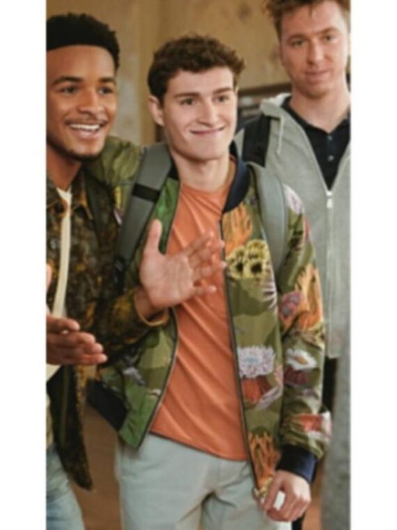 All American S07 Green Printed Bomber Jacket