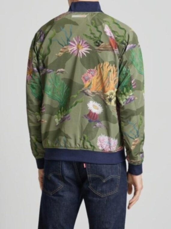 All American S07 Green Printed Bomber Jacket