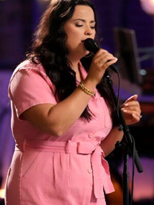 The Voice S27 Jacquelyn George Pink Jumpsuit