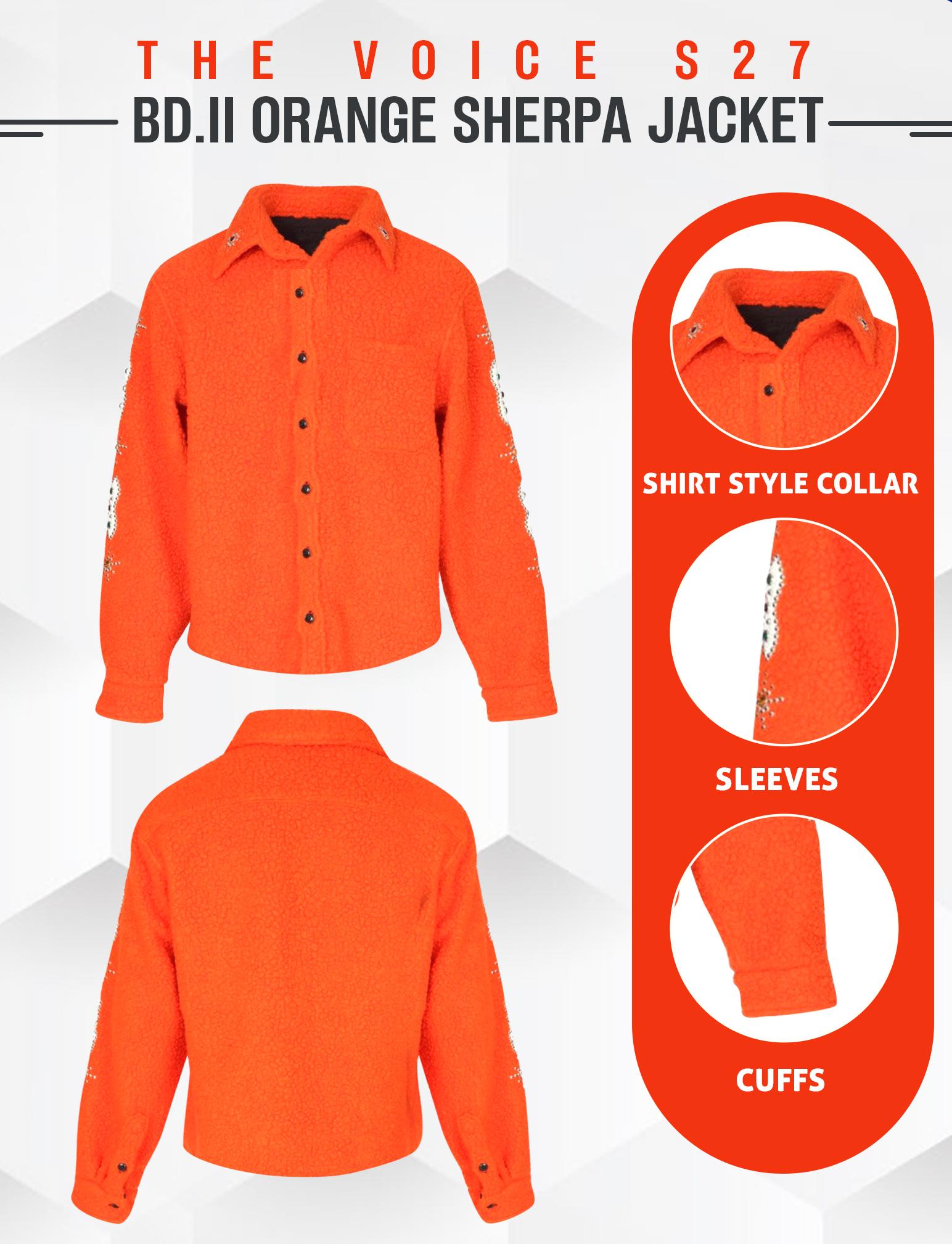 TV-Series The Voice Season 27 BD.ii Orange Sherpa Jacket 