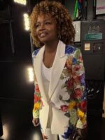 The View Karine Jean-Pierre White Floral Print Blazer