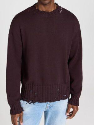 The Voice S27 Adam Levine Burgundy Crewneck Sweater