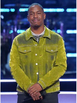 The Voice S27 Antonio Ramsey Green Studded Denim Jacket