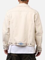 The Voice S27 Bryson Battle White Studded Trucker Jacket