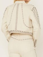 The Voice S27 Hailey Wright White Studded Denim Jacket