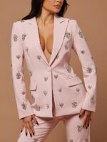 The Voice S27 Jacquelyn George Pink Embellished Blazer