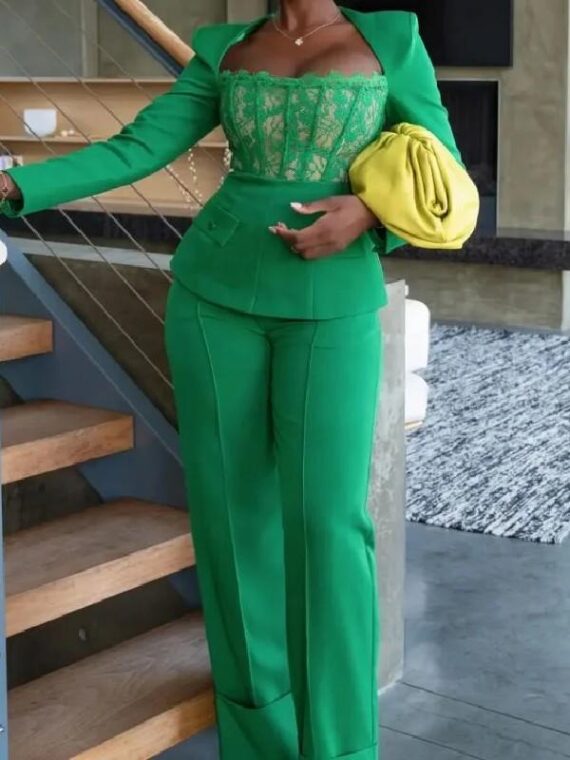 The Voice S27 Tinika Wyatt Green Corset Suit
