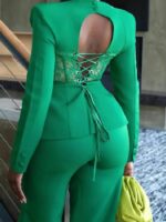 The Voice S27 Tinika Wyatt Green Corset Suit
