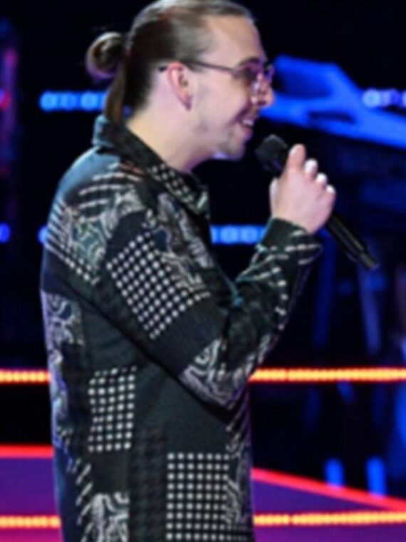 The Voice S27 Ethan Eckenroad Patchwork Printed Shacket