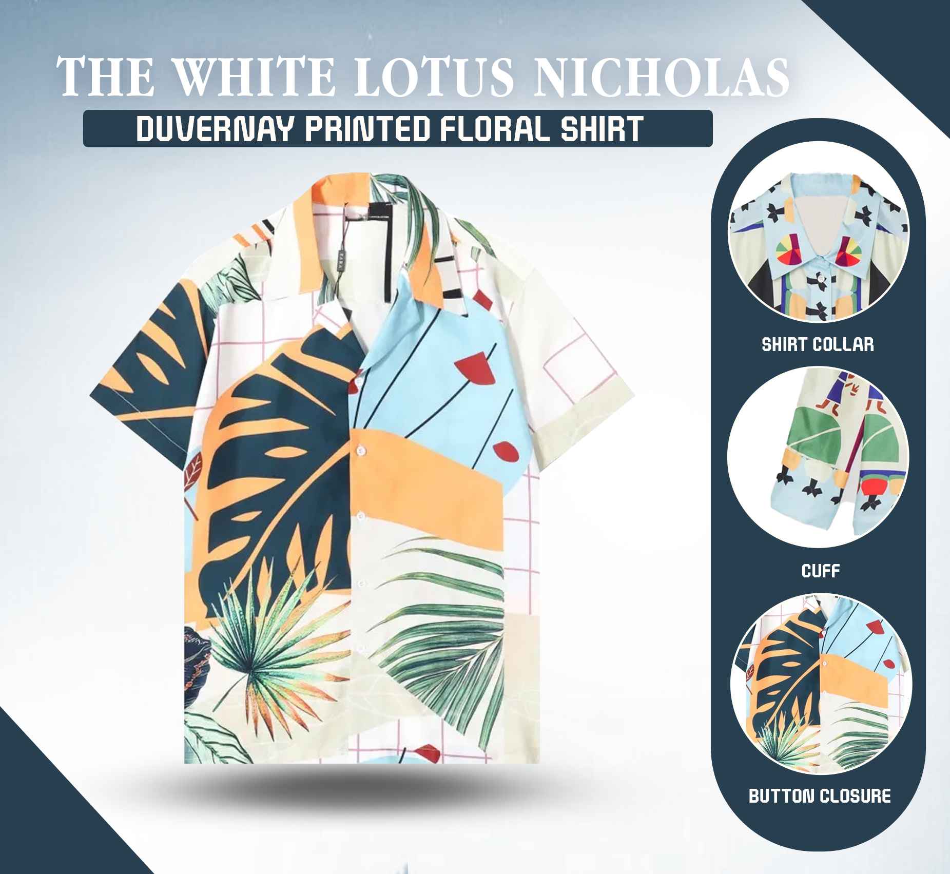 The White Lotus Nicholas Duvernay Floral Printed Shirt