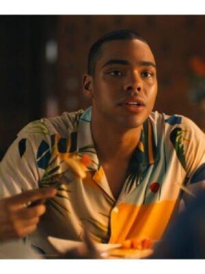 The White Lotus Nicholas Duvernay Printed Floral Shirt