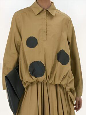 The White Lotus S03 Patravadi Mejudhon Brown Shirt