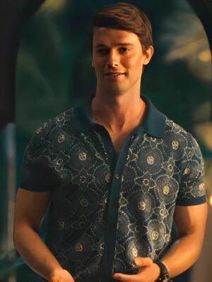 The White Lotus S03 Patrick Schwarzenegger Medallion Print Shirt
