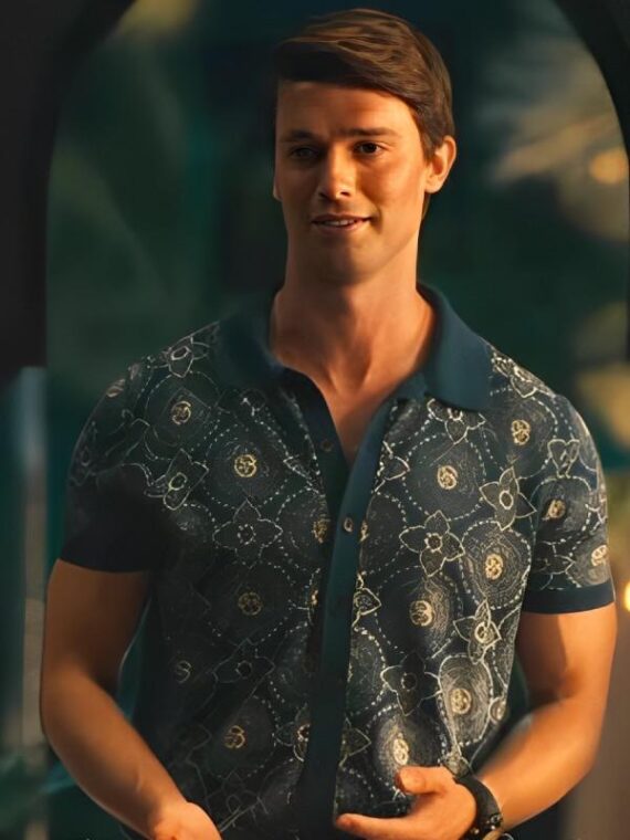 The White Lotus S03 Patrick Schwarzenegger Medallion Print Shirt
