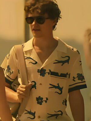 The White Lotus S03 Sam Nivola Crocodile & Floral Print Shirt