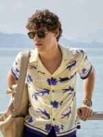 The White Lotus S3 Sam Nivola Crocodile & Floral Print Shirt