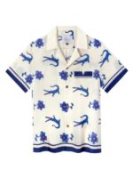The White Lotus S3 Sam Nivola Crocodile & Floral Print Shirt