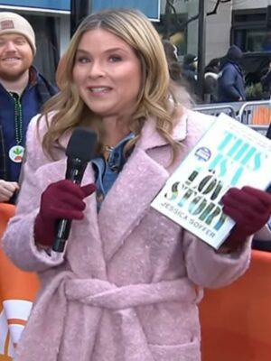 Today 2025 Jenna Bush Hager Pink Wrap Coat