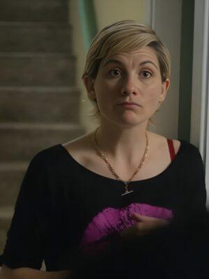Toxic Town Jodie Whittaker Pink Lips Shirt
