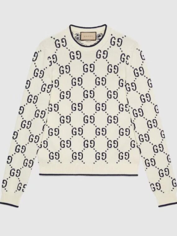 WWE Raw 2025 Nattie Neidhart Monogram White Knit Sweater
