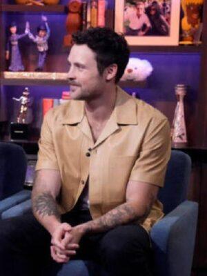 Watch What Happens Live 2025 Dylan Efron Leather Shirt
