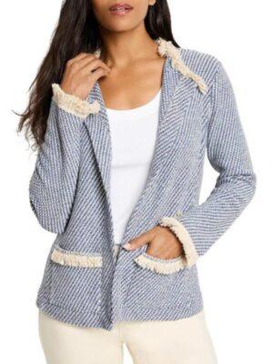 Will Trent S03 Blue Fringe Trim Jacket