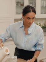 With Love, Meghan Blue Shirt