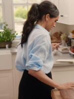 With Love, Meghan Blue Shirt