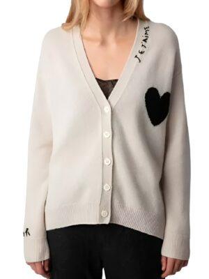 9-1-1 Maddie Kendall White Heart Cardigan for women