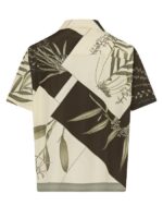 9-1-1 S08 Aisha Hinds Leaves Print Bowling Shirt