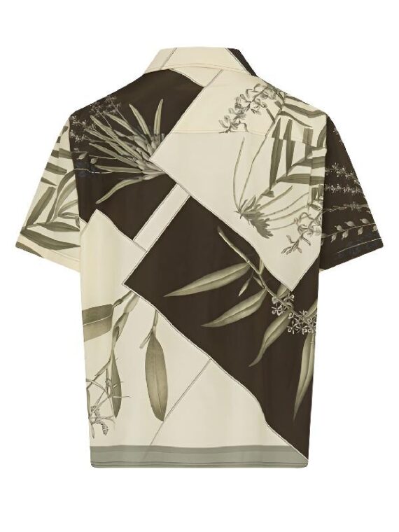 9-1-1 S08 Aisha Hinds Leaves Print Bowling Shirt