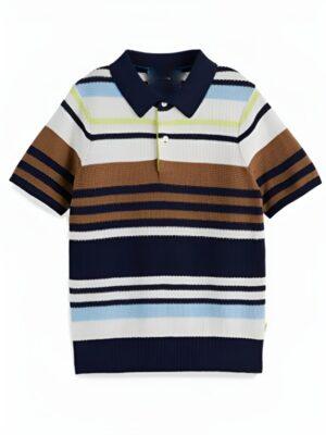 9-1-1 S08 Gavin McHugh Multicolor Striped Polo Shirt