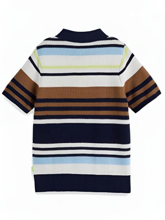 9-1-1 S08 Gavin McHugh Multicolor Striped Polo Shirt