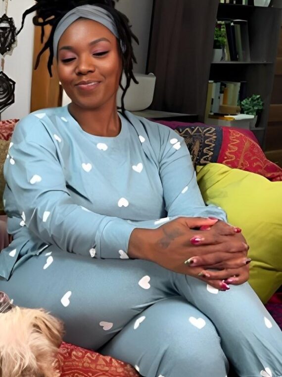 90 Day Fiance Pillow Talk 2025 Green Heart Print Pajamas