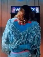 A Minecraft Movie 2025 Jason Momoa Blue Fringe Jacket